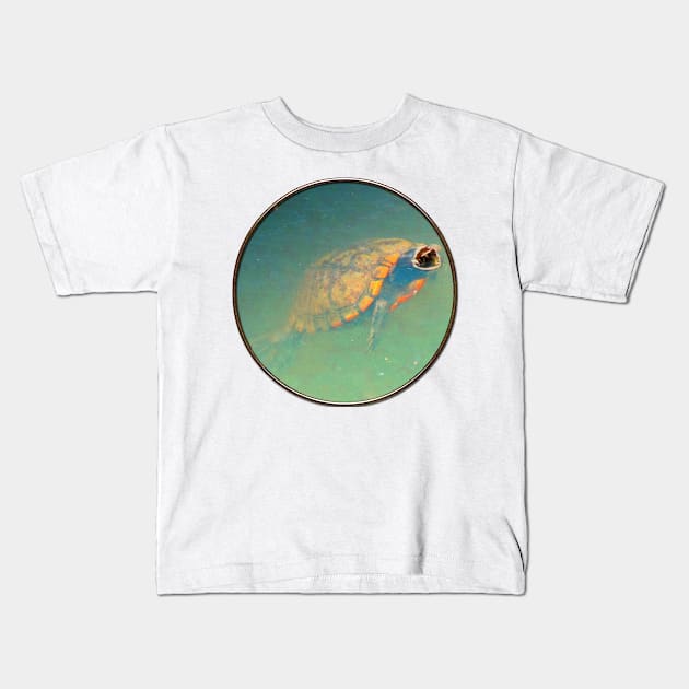 Turtle Kids T-Shirt by RoxanneG